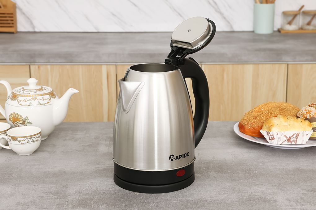 Bình đun siêu tốc Rapido 1.8 lít RK-1815-2 Màu Bạc Inox