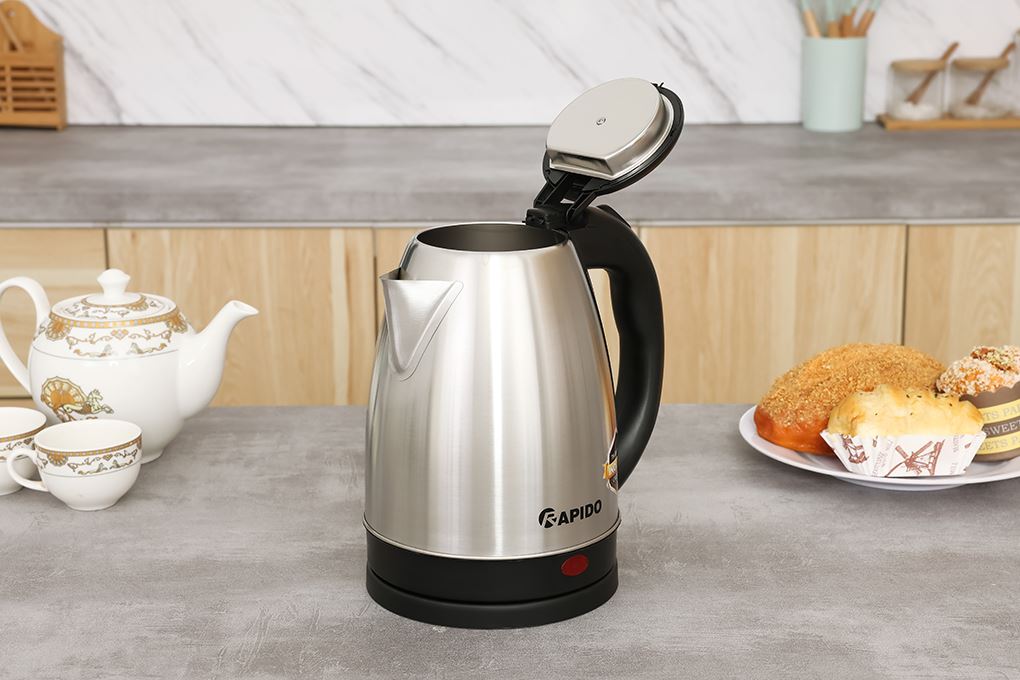 Bình đun siêu tốc Rapido 1.8 lít RK-1815-3 Màu Bạc Inox