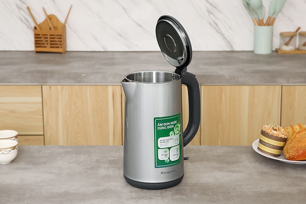 Bình đun siêu tốc Kangaroo 1.8 lít KGWK18S1G Màu Inox