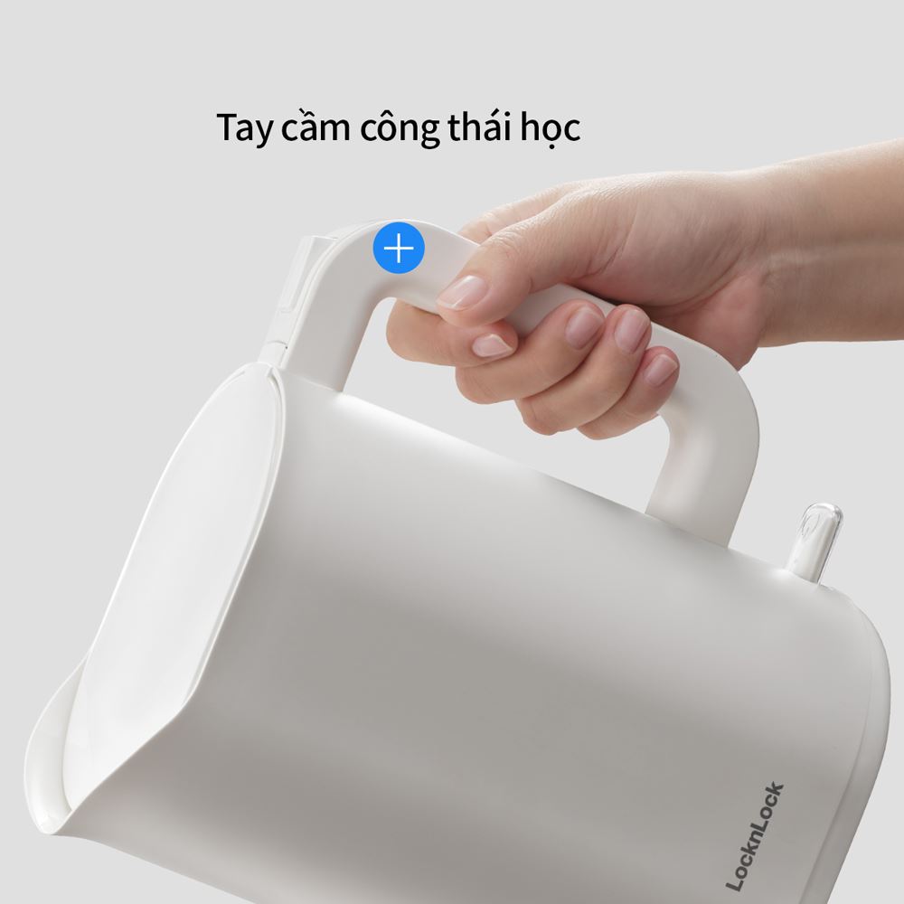 Ấm đun siêu tốc Lock&Lock 1.2 lít EJK216WHT Màu Trắng