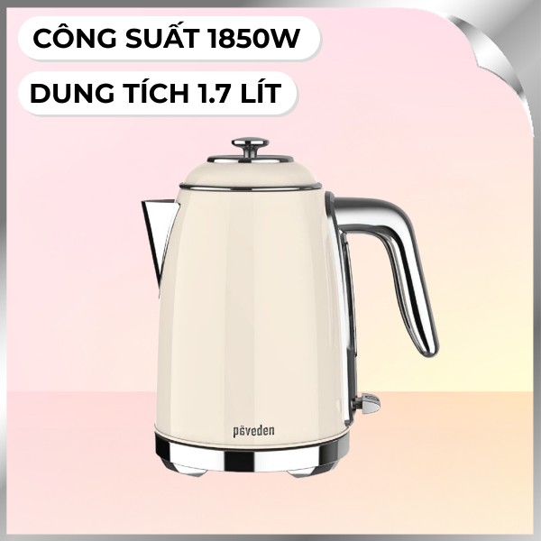 Bình đun siêu tốc Paveden 1.7 lít PKT-1718BE