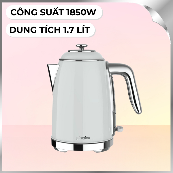 Bình đun siêu tốc Paveden 1.7 lít PKT-1718GR
