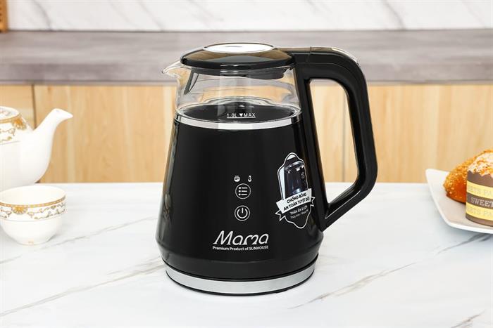 Bình đun siêu tốc Sunhouse Mama 1 lít SHD1332 Màu Đen