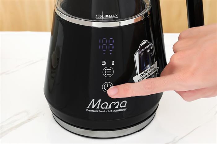 Bình đun siêu tốc Sunhouse Mama 1 lít SHD1332 Màu Đen