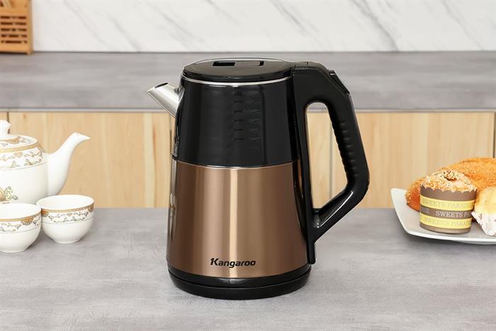 Ấm đun siêu tốc Kangaroo 2 lít KGWK20B1G Màu Đen - nâu