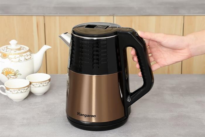 Ấm đun siêu tốc Kangaroo 2 lít KGWK20B1G Màu Đen - nâu