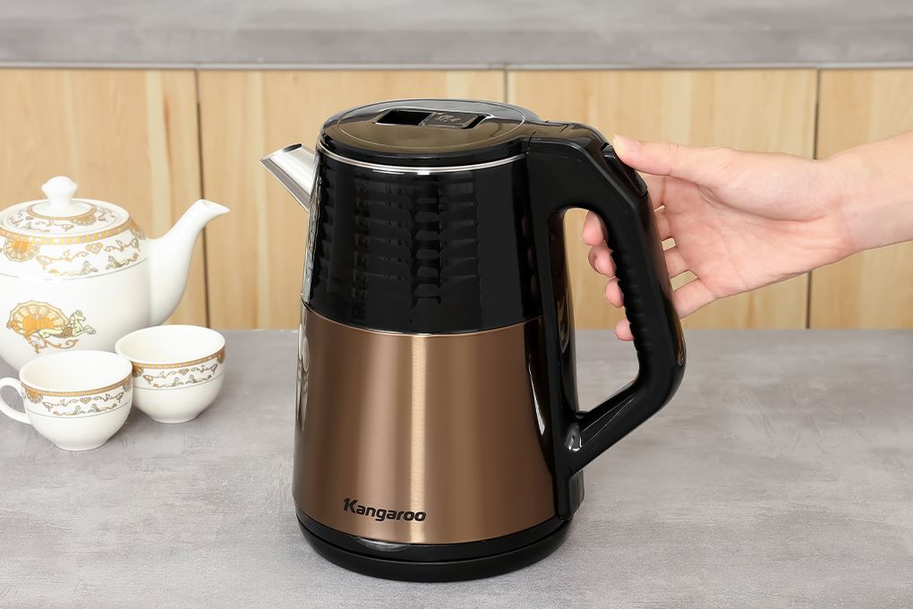 Bình đun siêu tốc Kangaroo 2 lít KGWK20B1G Màu Đen - nâu