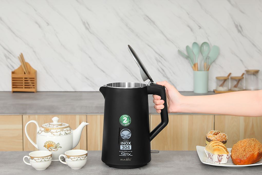 Bình đun siêu tốc Magic Eco 1.7 lít AC-43 Màu Đen