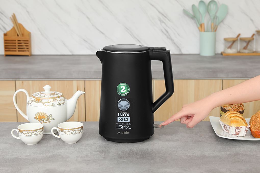Bình đun siêu tốc Magic Eco 1.7 lít AC-43 Màu Đen