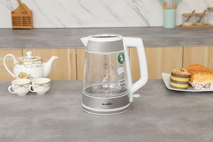 Bình đun siêu tốc Magic Eco 1.7 lít AC-44 Màu Trắng