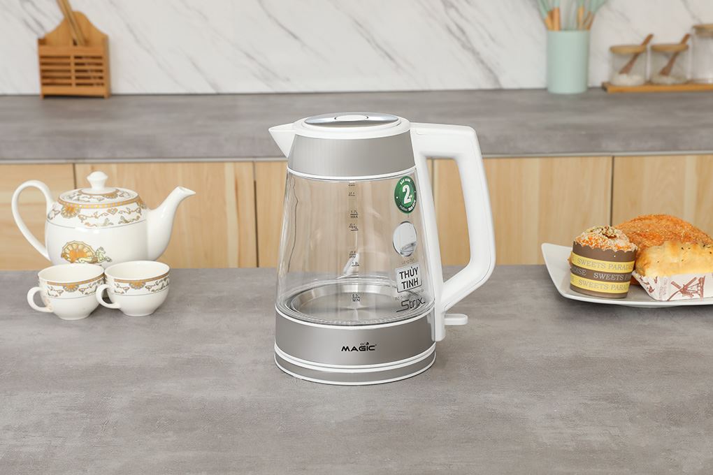 Bình đun siêu tốc Magic Eco 1.7 lít AC-44 Màu Trắng