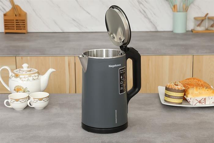 Bình đun siêu tốc Nagakawa 1.6 lít NKT2615 Màu Xám đậm