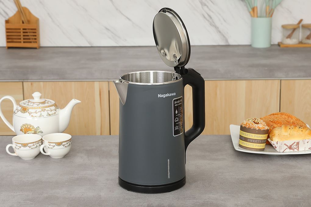 Bình đun siêu tốc Nagakawa 1.6 lít NKT2615 Màu Xám đậm