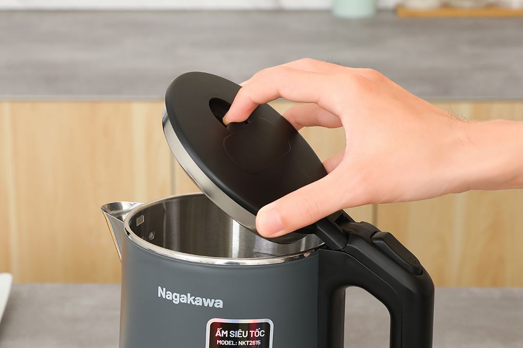 Bình đun siêu tốc Nagakawa 1.6 lít NKT2615 Màu Xám đậm