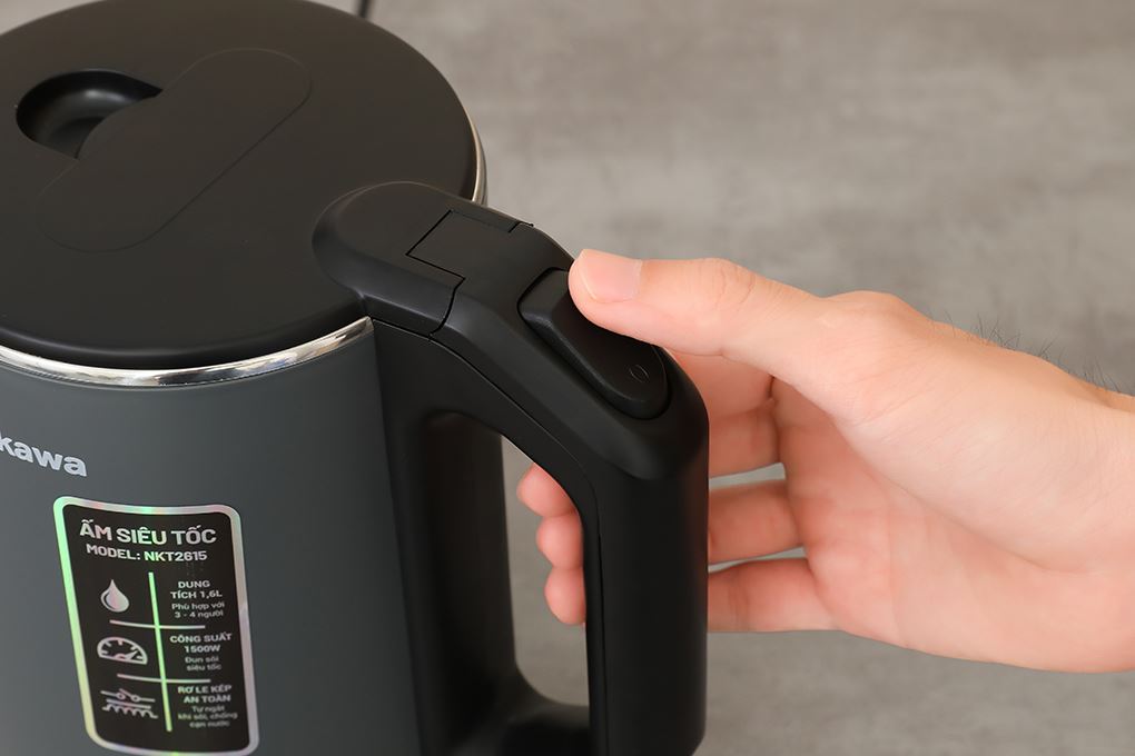 Bình đun siêu tốc Nagakawa 1.6 lít NKT2615 Màu Xám đậm