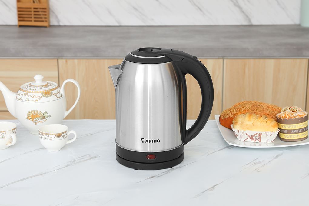 Bình đun siêu tốc Rapido 1.8 lít RK1815-2S Màu Inox