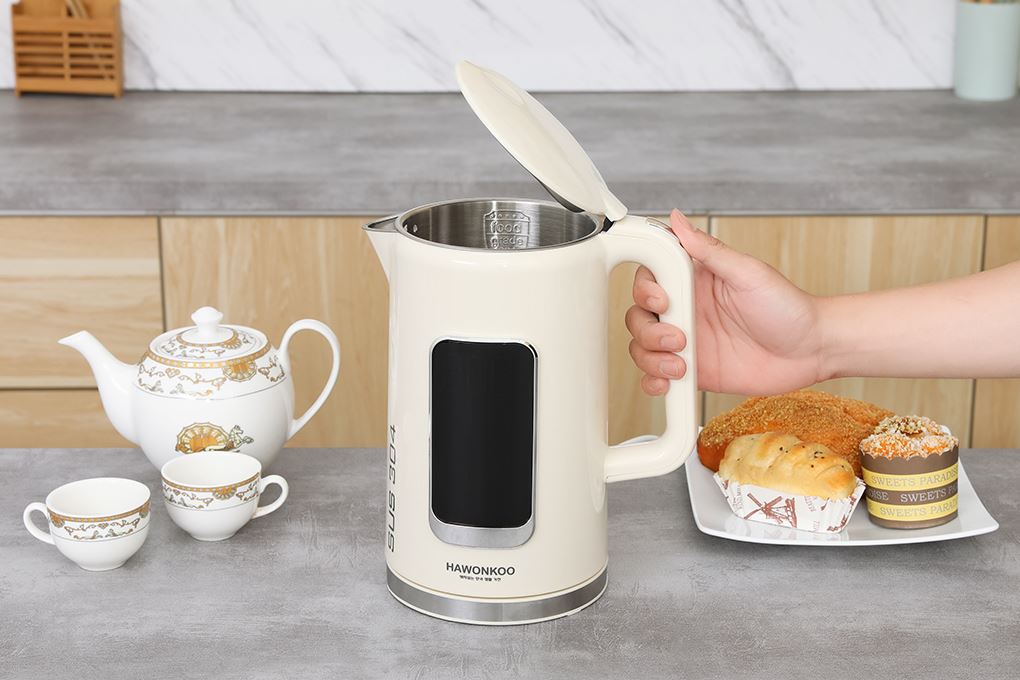 Bình đun siêu tốc Hawonkoo 1.7 lít KEH-171 Màu Kem