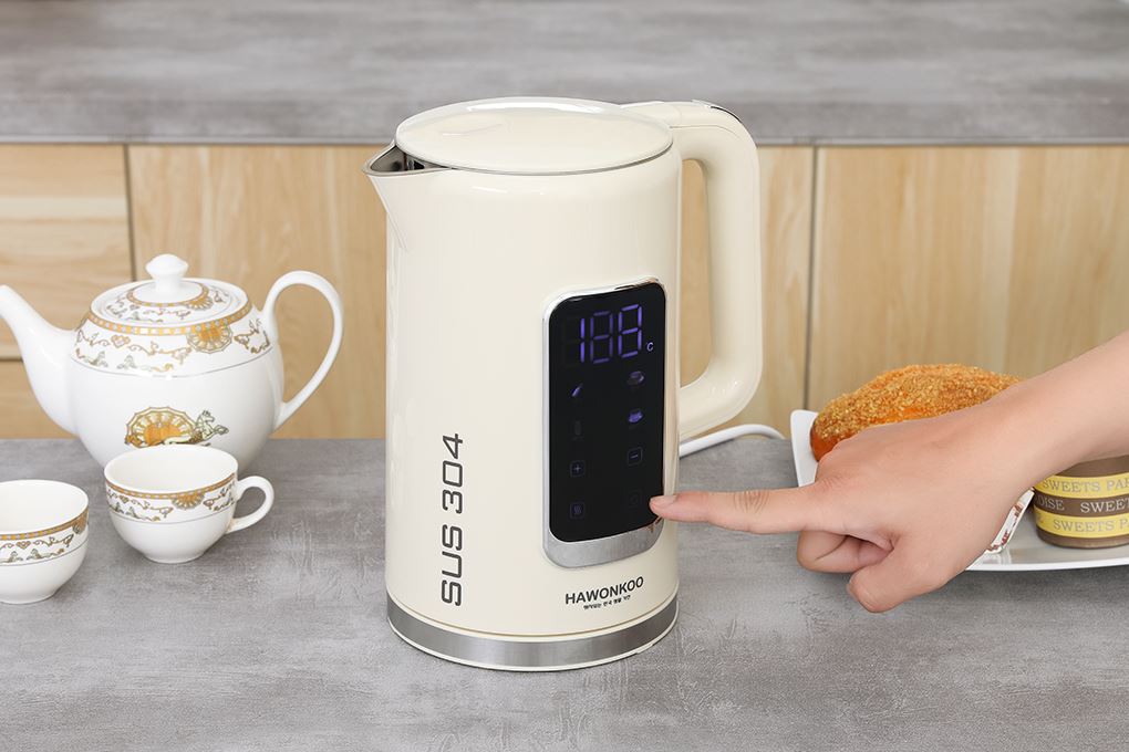 Bình đun siêu tốc Hawonkoo 1.7 lít KEH-171 Màu Kem
