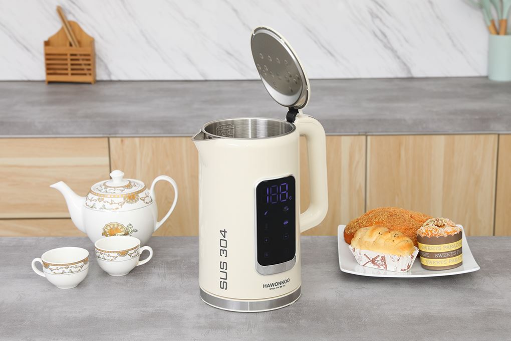 Bình đun siêu tốc Hawonkoo 1.7 lít KEH-171 Màu Kem