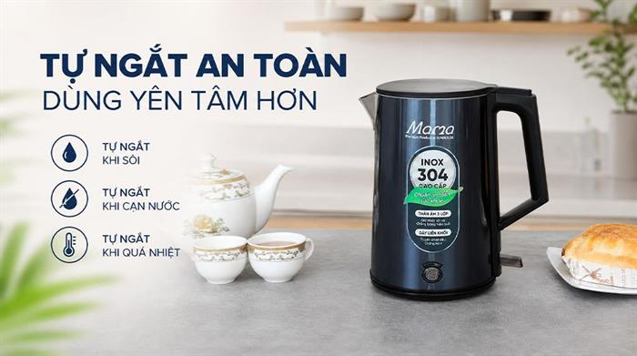 Bình đun siêu tốc Sunhouse 1 lít SHD1373 Màu Xanh đen