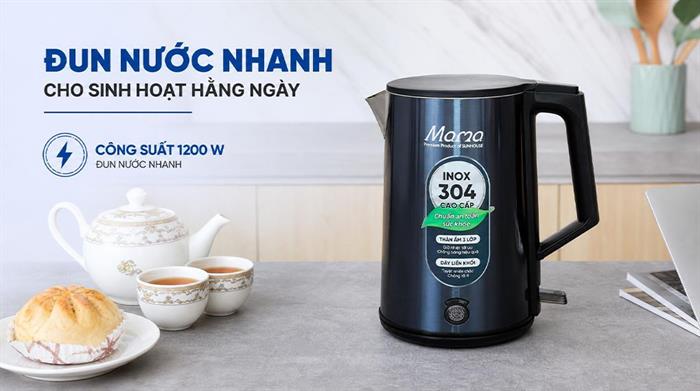 Bình đun siêu tốc Sunhouse 1 lít SHD1373 Màu Xanh đen