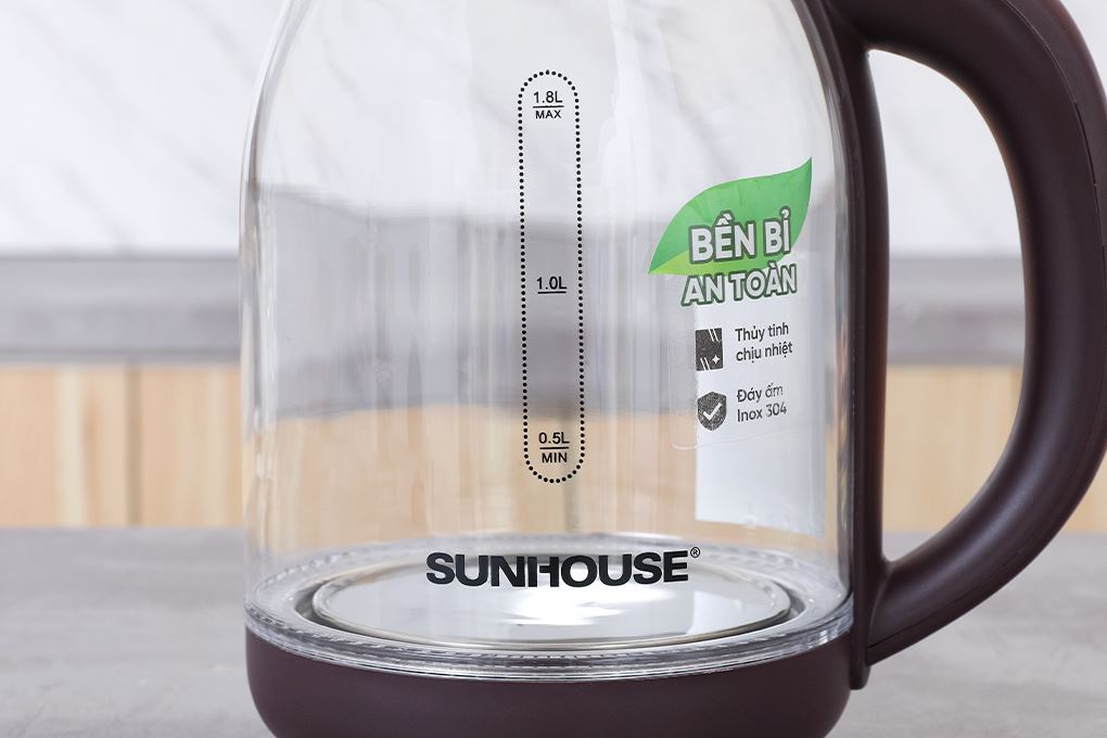 Bình đun siêu tốc Sunhouse 1.8 lít SHD1212 Màu Đen