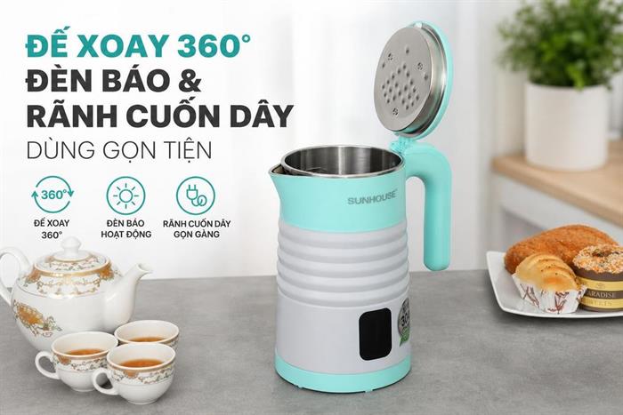 Bình đun siêu tốc Sunhouse 1.8 lít SHD1357 Màu Xanh lá nhạt