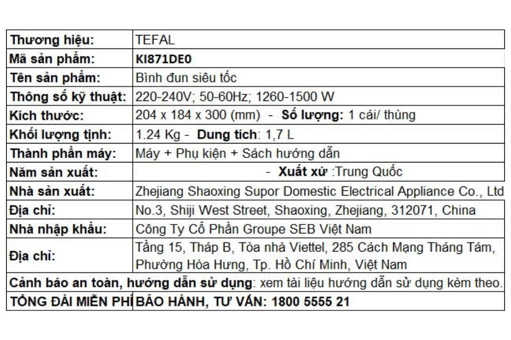Bình đun siêu tốc Tefal Selection 1.7 lít KI871DE0 Màu Xám