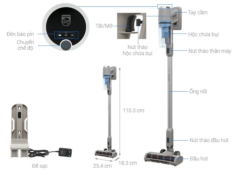 Máy hút bụi không dây Philips XC2011/01