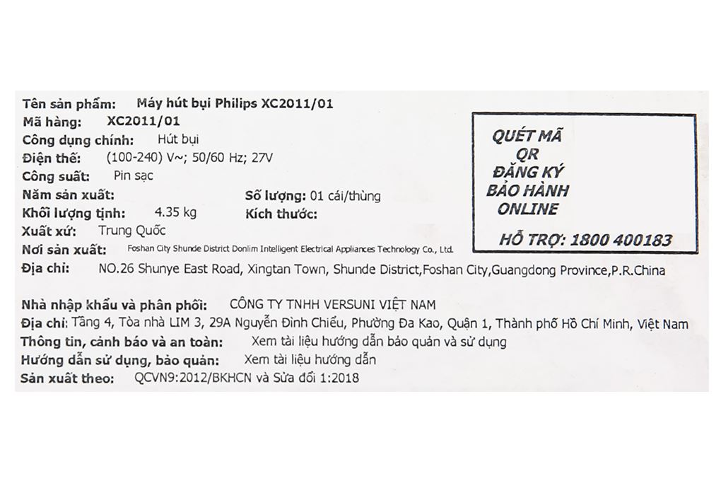 Máy hút bụi không dây Philips XC2011/01 Màu Xám