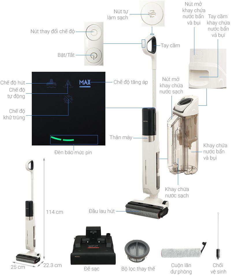 Máy hút bụi lau nhà Mova K30