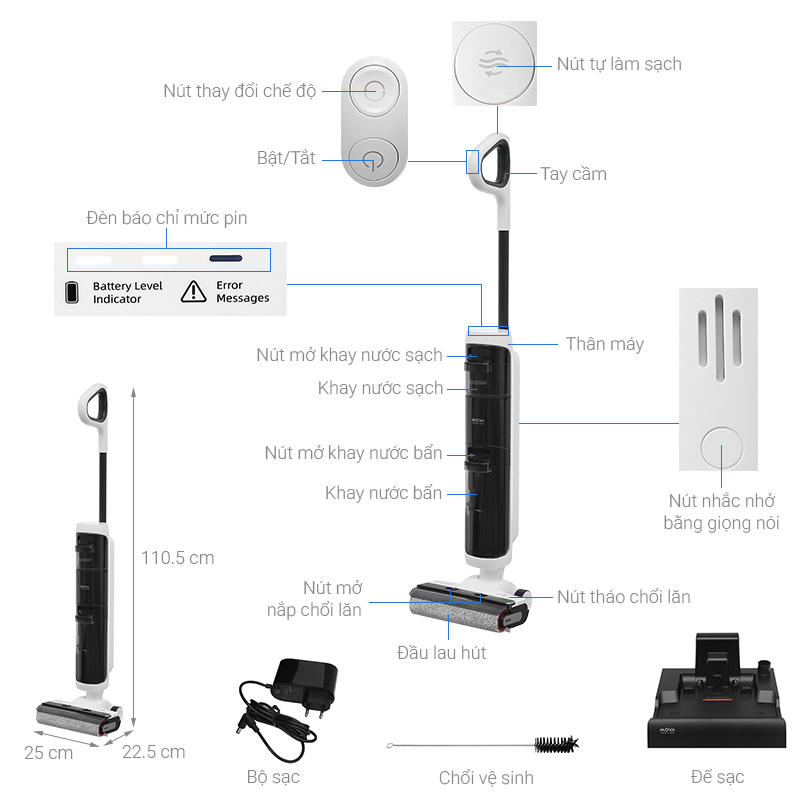 Máy hút bụi lau nhà Mova K20