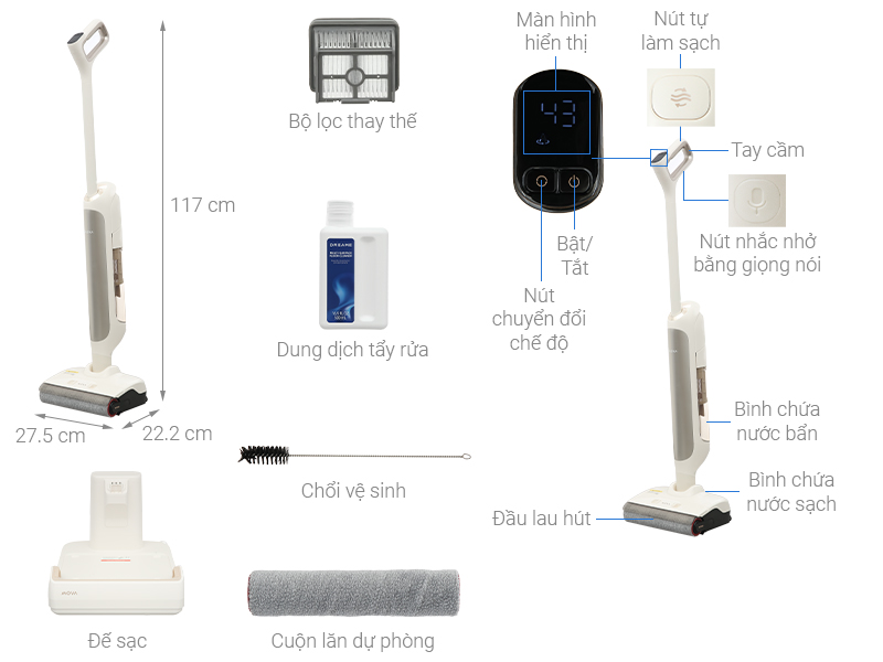 Máy hút bụi lau nhà Mova M10
