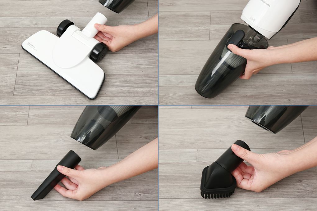 Máy hút bụi cầm tay Deerma DX120C Màu Trắng - Đen
