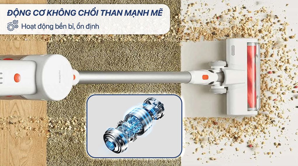 Động cơ không chổi than - Máy hút bụi không dây Xiaomi G20 Lite BHR8195EU Động cơ không chổi than - Máy hút bụi không dây Xiaomi G20 Lite BHR8195EU