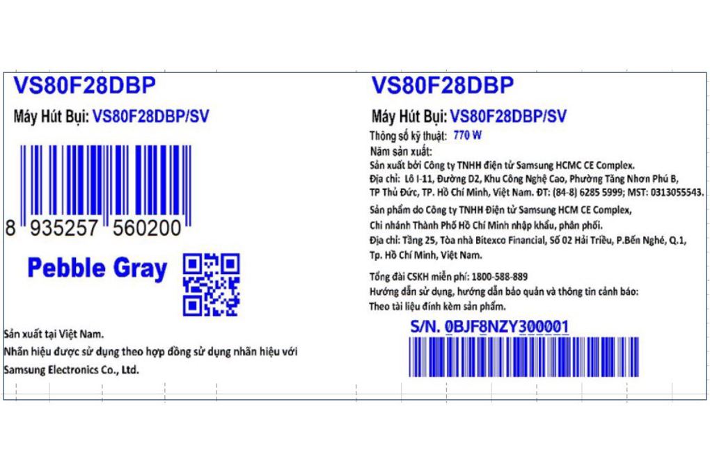 Máy hút bụi không dây Samsung VS80F28DBP/SV - 33