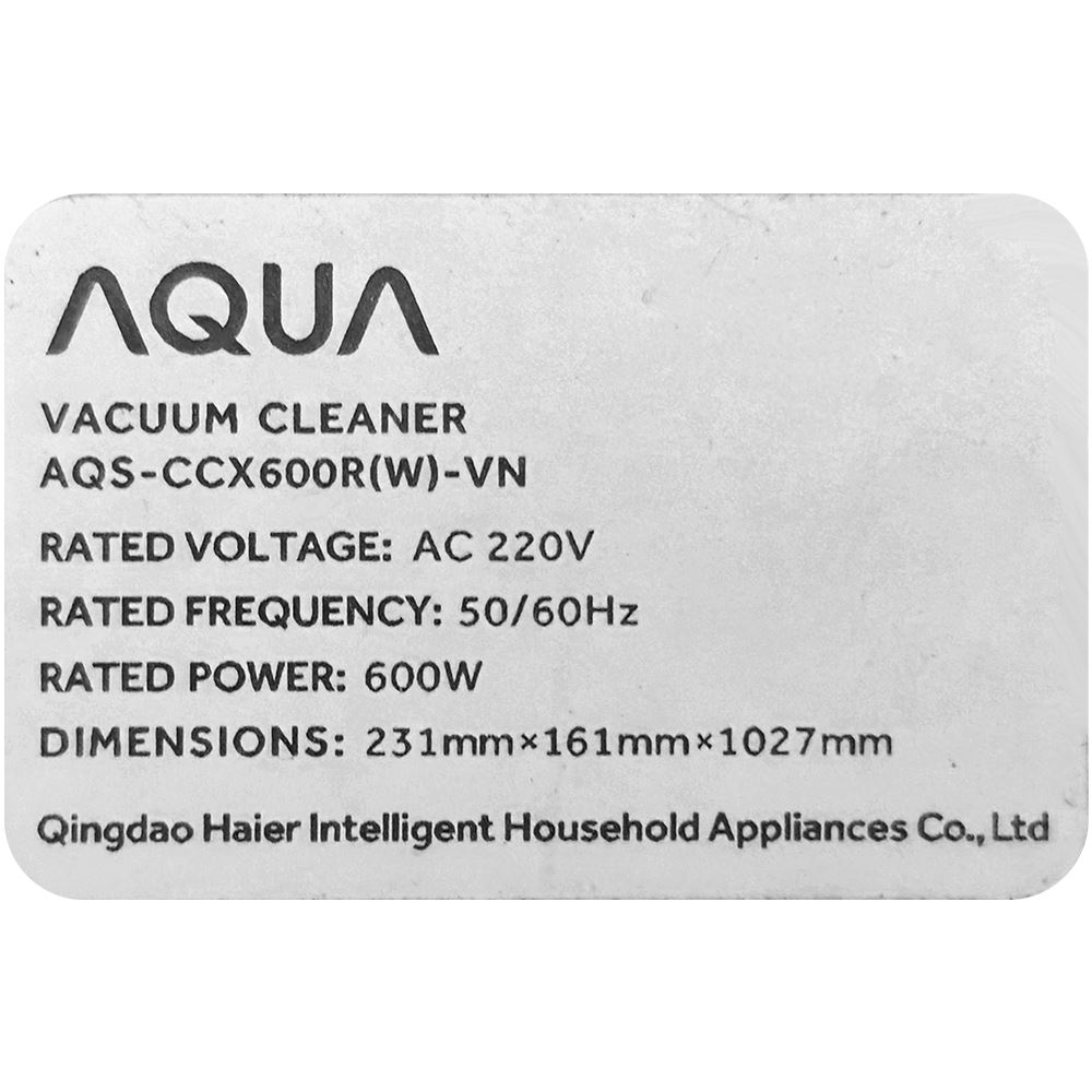 Máy hút bụi cầm tay AQUA AQS-CCX600R(W)-VN Màu Trắng