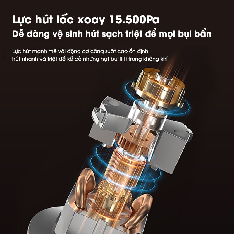 Máy hút bụi cầm tay AQUA AQS-CCXL8R(W)-VN lực hút mạnh mẽ, hoạt động êm ái