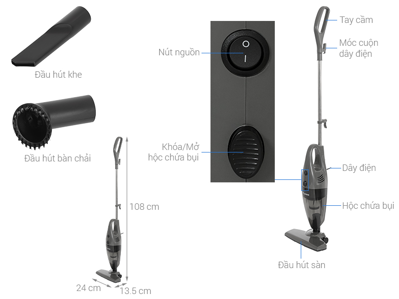 Máy hút bụi cầm tay Rapido RVC-600HG