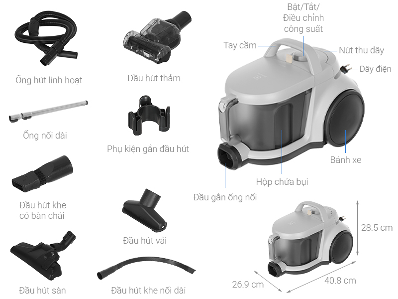 Máy hút bụi dạng hộp Electrolux Clean 500 EFC52614