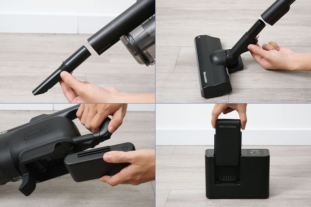 Máy hút bụi không dây Sharp EC-SR10-B Màu Trắng