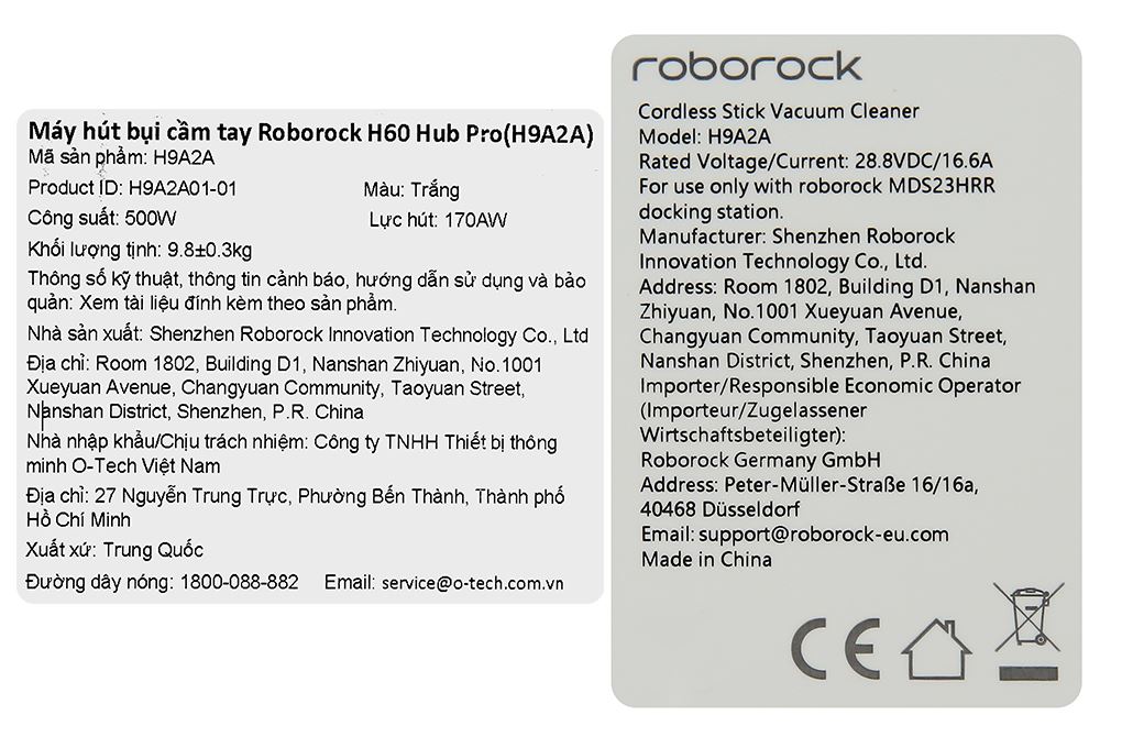 Máy hút bụi cầm tay Roborock H60 Hub Pro - 22
