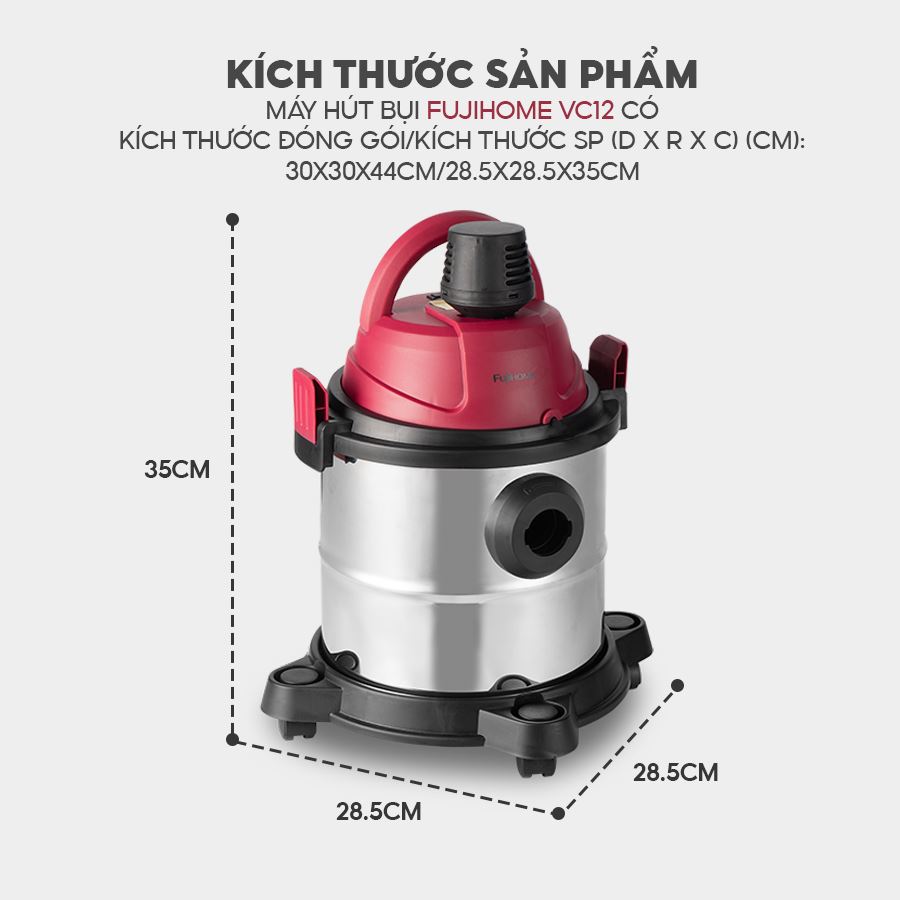 Máy hút bụi dạng hộp FUJIHOME VC12 - 14
