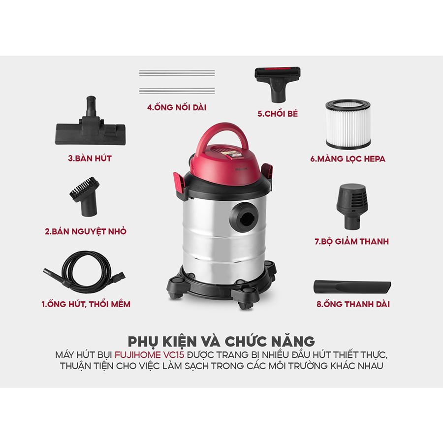 Máy hút bụi dạng hộp FUJIHOME VC15 - 15