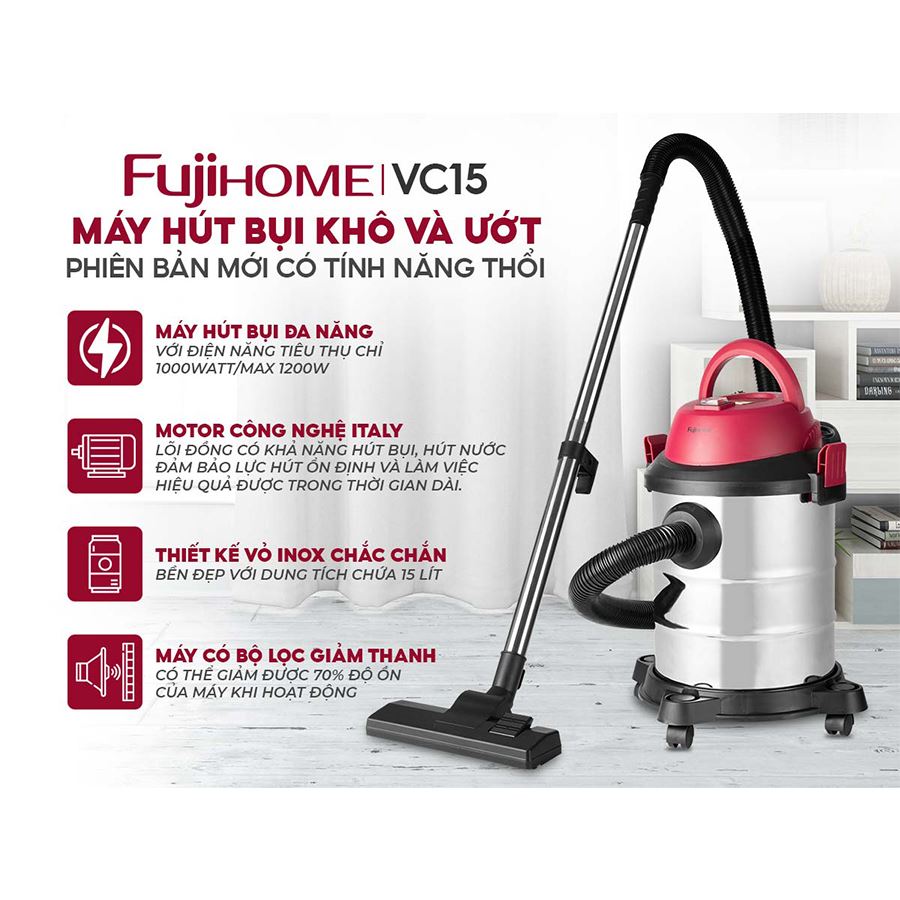 Máy hút bụi dạng hộp FUJIHOME VC15 - 6