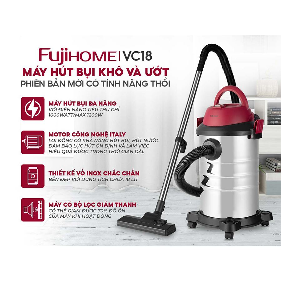 Máy hút bụi dạng hộp FUJIHOME VC18 - 6