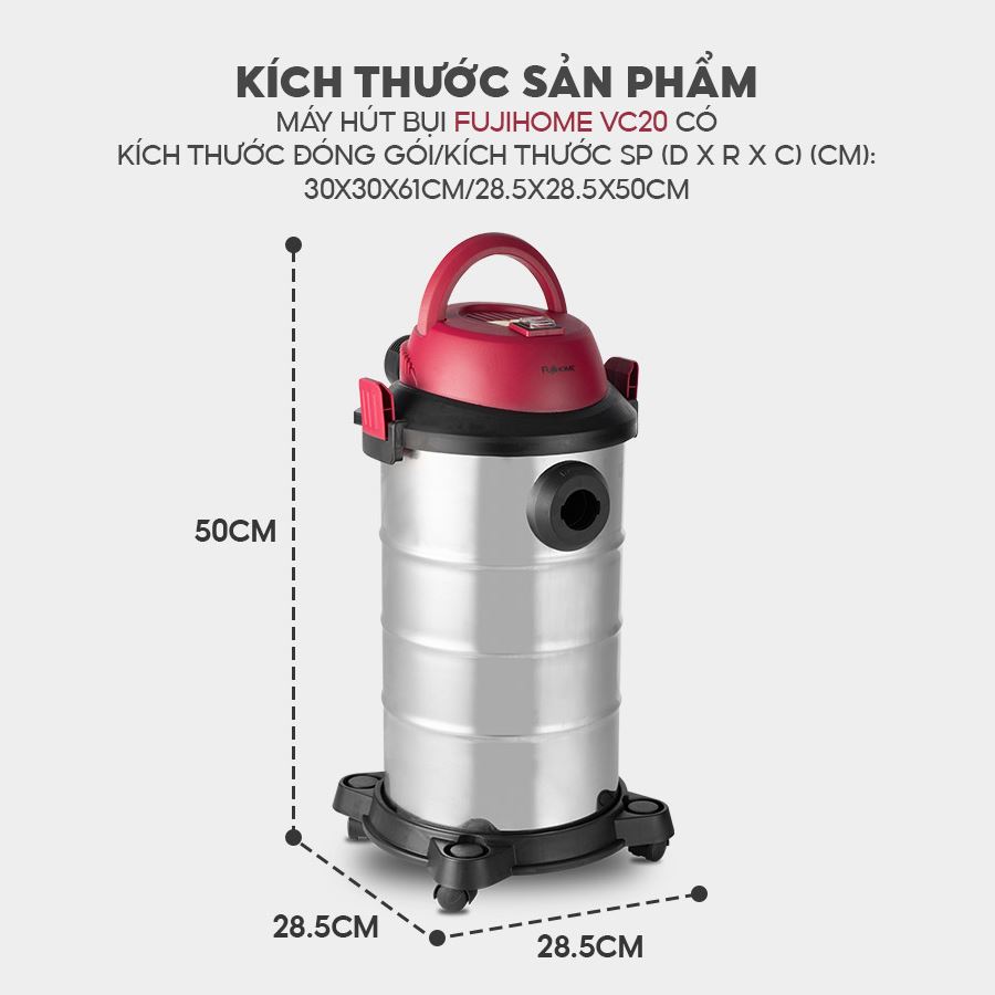 Máy hút bụi công nghiệp FUJIHOME VC20 - 13