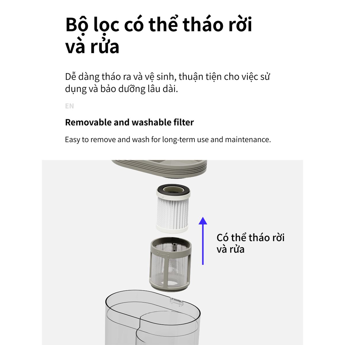 Máy hút bụi đệm giường Lock&Lock ENV818IVY Màu Trắng