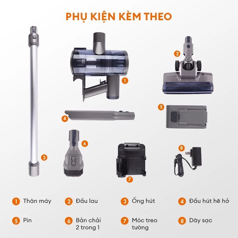 Máy hút bụi không dây Gaabor VCL10E-BK01A - 10