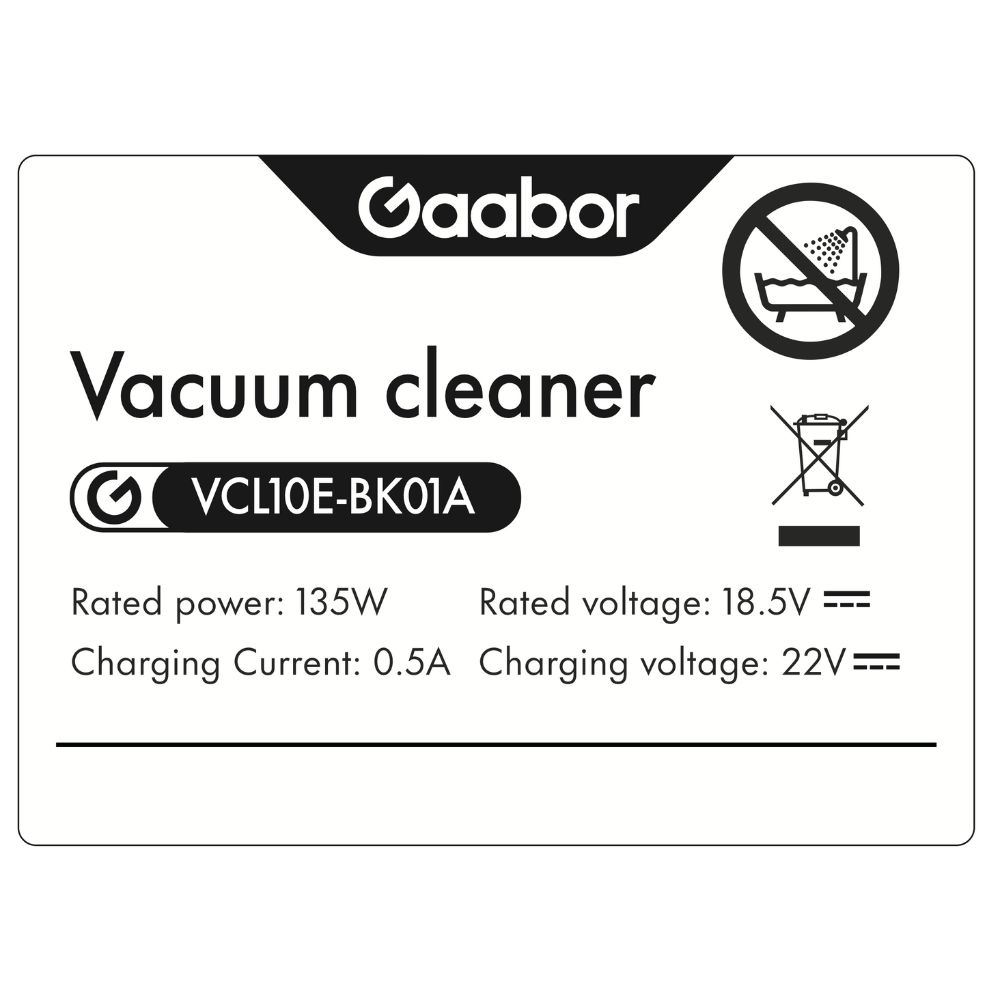 Máy hút bụi không dây Gaabor VCL10E-BK01A - 15